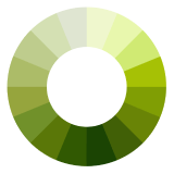green palette colorwheel icon